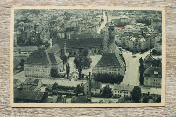 AK München / 1915-1930er Jahre / Luftbild Flugzeugaufnahme / Schwabing Realgymnasium Maxgymnasium Schule Straßen